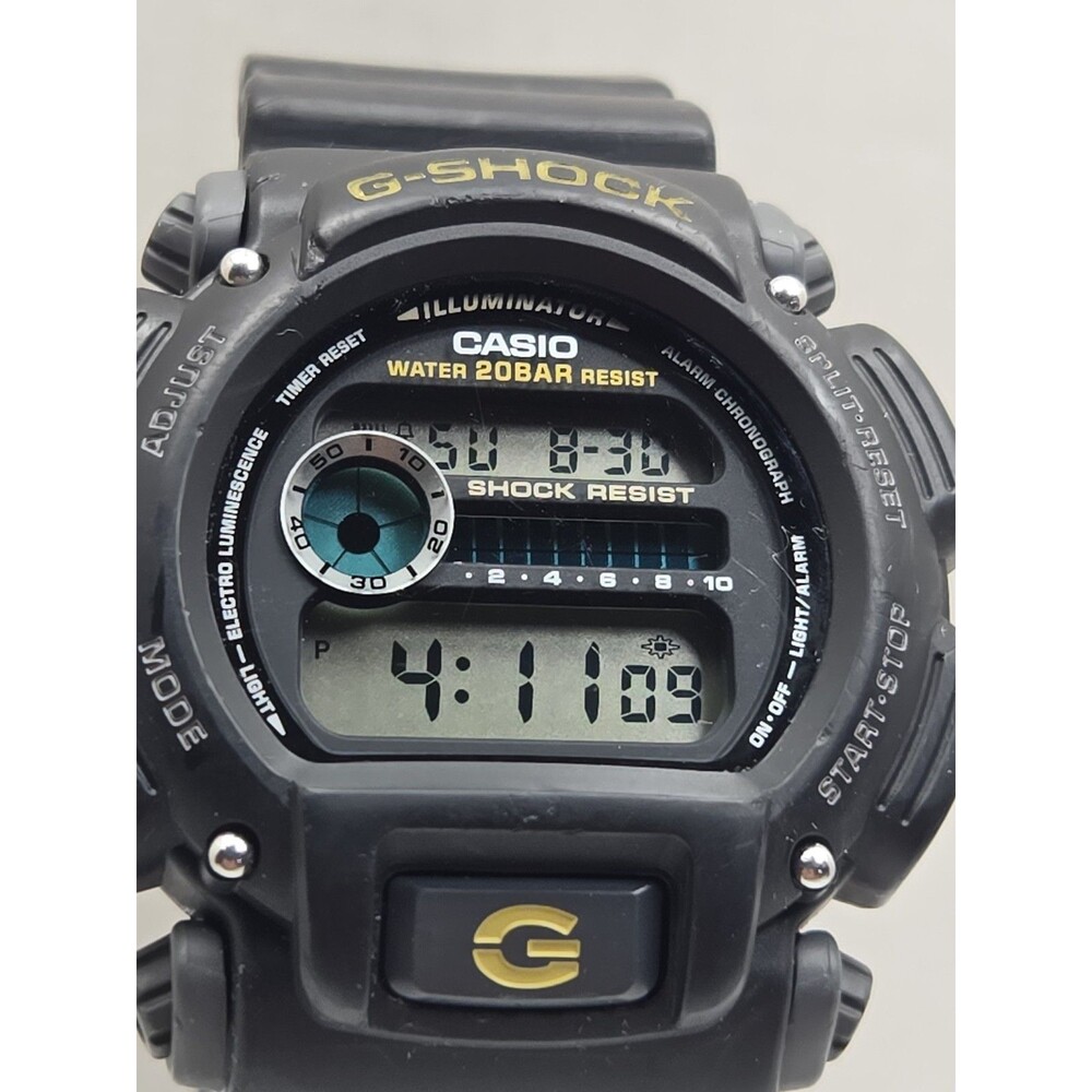 Casio G Shock Mens Digital Black Yellow 200M Illuminator Chronograph New Battery - Picture 4 of 11